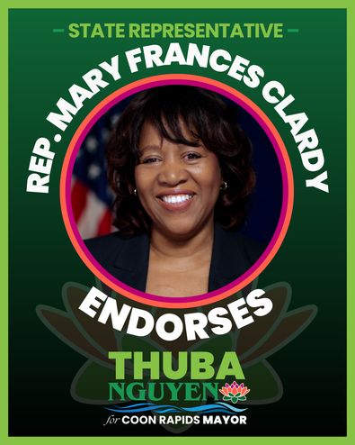 State Represenative Mary Clardy endorses Thuba