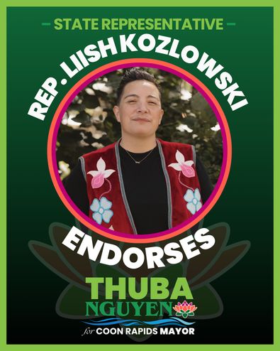 State Represenative Liish Kozlowski endorses Thuba
