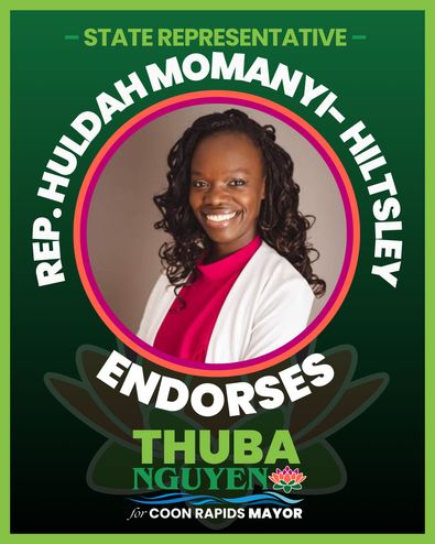 State Represenative Huldah Hiltsley endorses Thuba