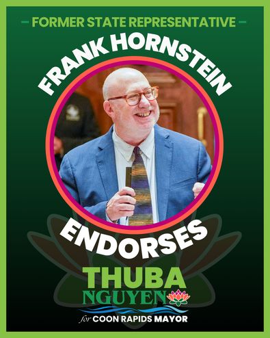 Former State Represenative Frank Hornstein endorses Thuba