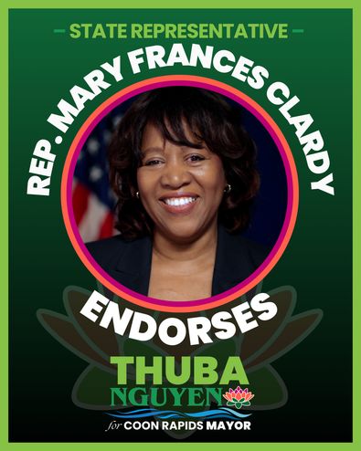 State Represenative Mary Clardy endorses Thuba