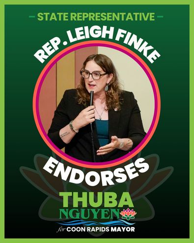 State Represenative Leigh Finke endorses Thuba