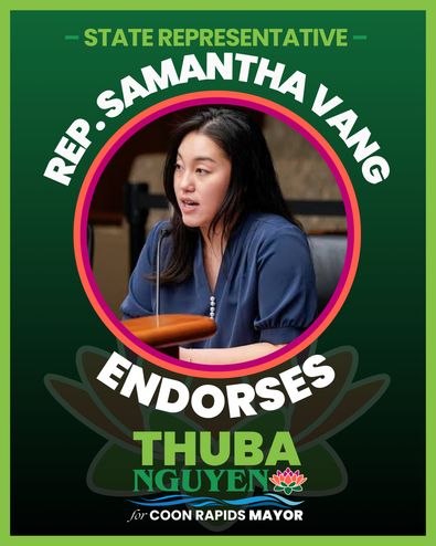 State Represenative Samantha Vang endorses Thuba