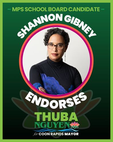 Minneapolis School Board candidate Shannon Gibney endorses Thuba