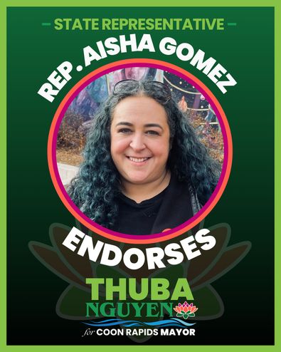 State Represenative Aisha Gomez endorses Thuba