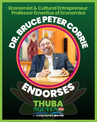 Professor Emeritus of Economics Doctor Bruce Peter Corrie endorses Thuba