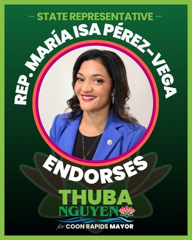 State Represenative María Isa Pérez-Vega endorses Thuba